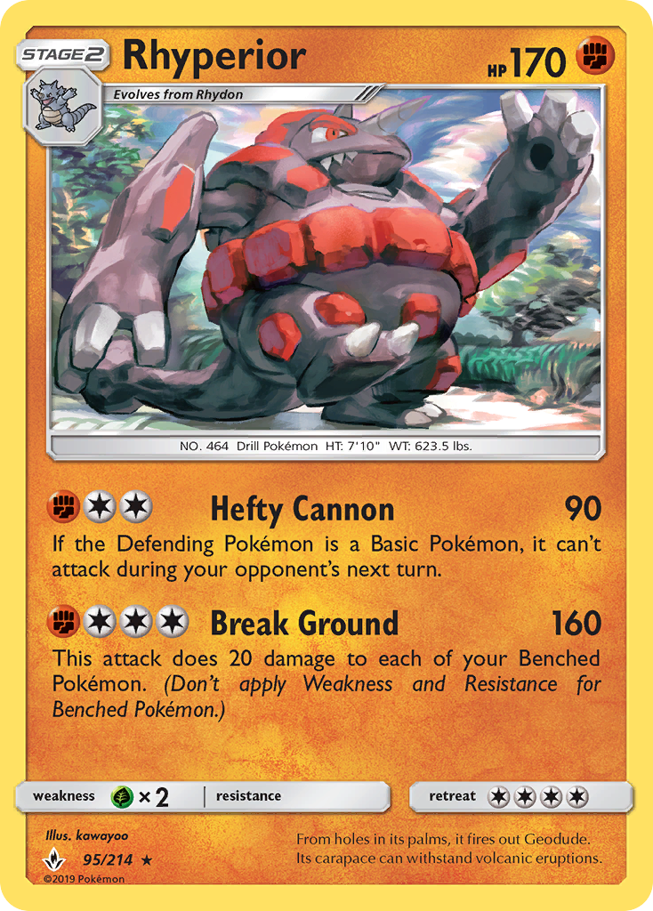 Rhyperior (95/214) [Sun & Moon: Unbroken Bonds] | Arkham Games and Comics