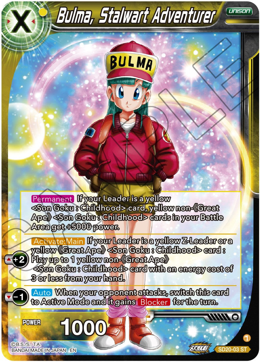 Bulma, Stalwart Adventurer (SD20-03) [Dawn of the Z-Legends] | Arkham Games and Comics