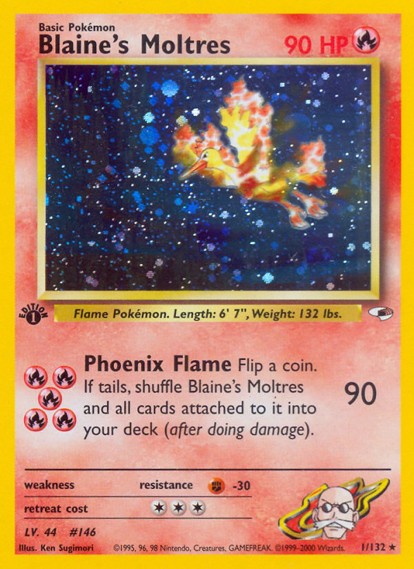 Blaine's Moltres (1/132) [Gym Heroes 1st Edition] | Arkham Games and Comics