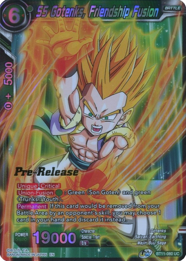 SS Gotenks, Friendship Fusion (BT11-080) [Vermilion Bloodline Prerelease Promos] | Arkham Games and Comics