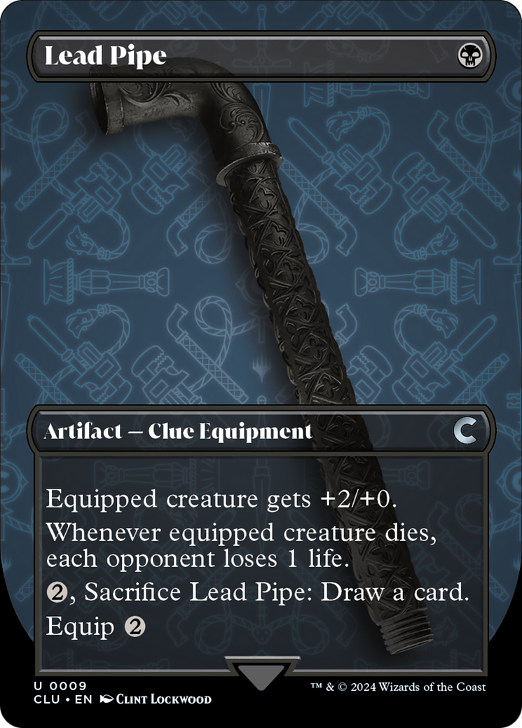 Lead Pipe (Borderless) [Ravnica: Clue Edition] | Arkham Games and Comics