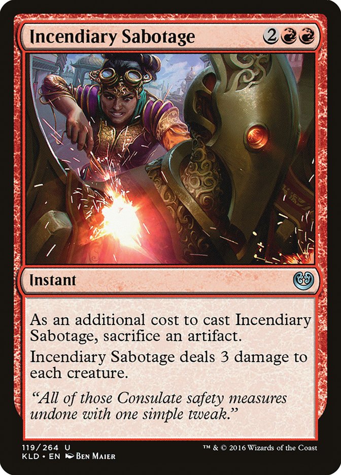 Incendiary Sabotage [Kaladesh] | Arkham Games and Comics