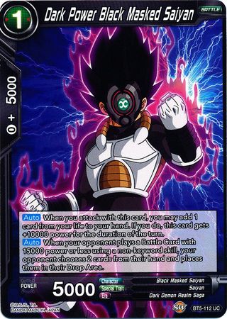 Dark Power Black Masked Saiyan (BT5-112) [Miraculous Revival] | Arkham Games and Comics