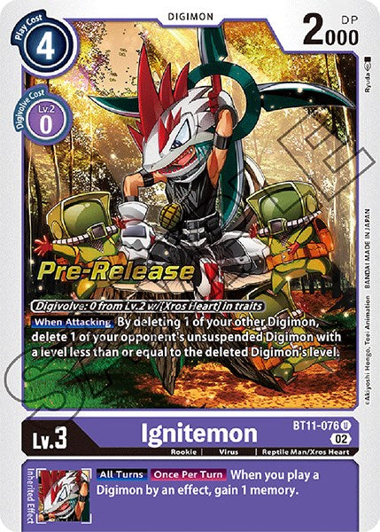 Ignitemon [BT11-076] [Dimensional Phase Pre-Release Promos] | Arkham Games and Comics