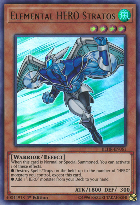 Elemental Hero Stratos [BLHR-EN061] Ultra Rare | Arkham Games and Comics