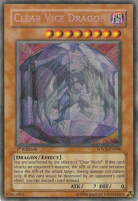 Clear Vice Dragon [SOVR-EN098] Secret Rare | Arkham Games and Comics