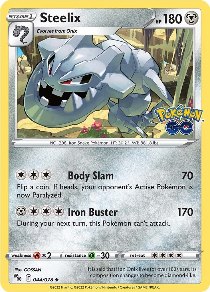 Steelix (044/078) [Pokémon GO] | Arkham Games and Comics