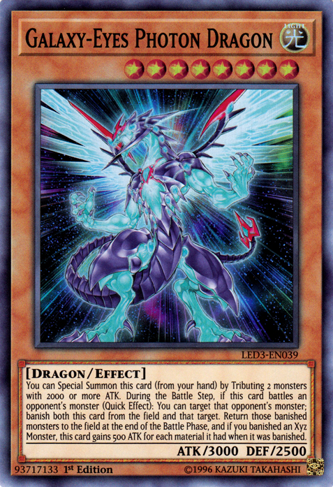 Galaxy-Eyes Photon Dragon [LED3-EN039] Super Rare | Arkham Games and Comics