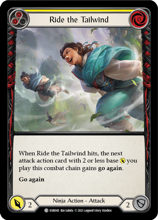 Ride the Tailwind (Yellow) [EVR045] (Everfest)  1st Edition Rainbow Foil | Arkham Games and Comics