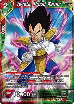 Vegeta, Proud Warrior (BT17-132) [Ultimate Squad] | Arkham Games and Comics