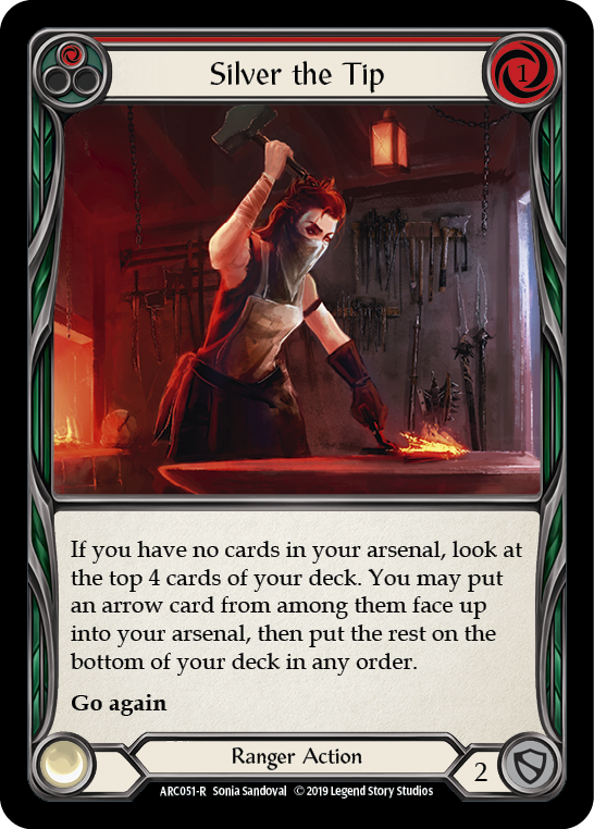 Silver the Tip (Red) [ARC051-R] (Arcane Rising)  1st Edition Rainbow Foil | Arkham Games and Comics