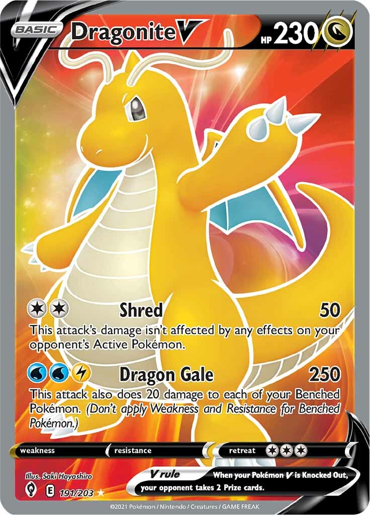 Dragonite V (191/203) [Sword & Shield: Evolving Skies] | Arkham Games and Comics