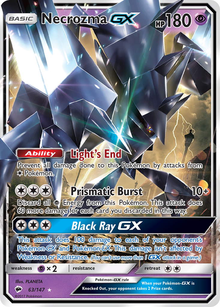 Necrozma GX (63/147) [Sun & Moon: Burning Shadows] | Arkham Games and Comics