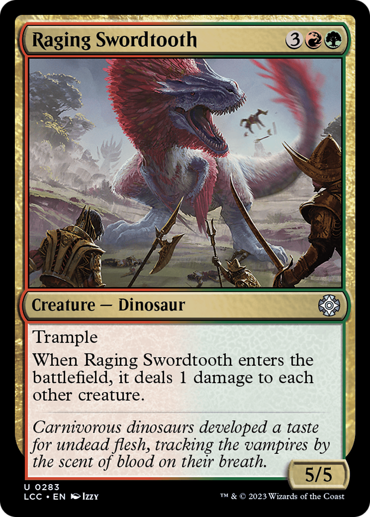 Raging Swordtooth [The Lost Caverns of Ixalan Commander] | Arkham Games and Comics