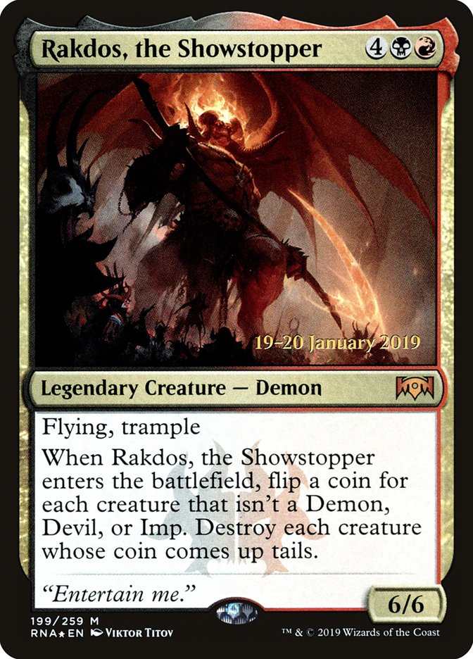 Rakdos, the Showstopper [Ravnica Allegiance Prerelease Promos] | Arkham Games and Comics