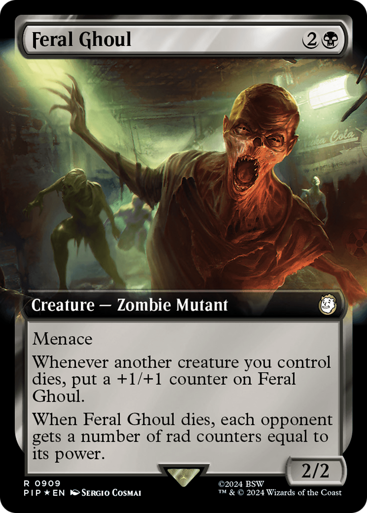 Feral Ghoul (Extended Art) (Surge Foil) [Fallout] | Arkham Games and Comics