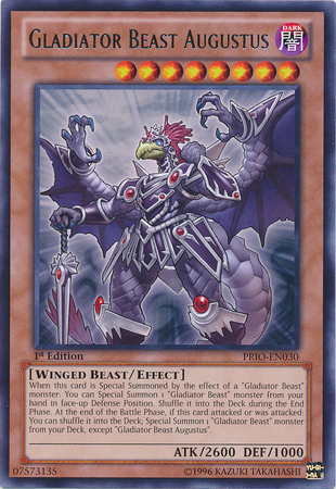 Gladiator Beast Augustus [PRIO-EN030] Rare | Arkham Games and Comics