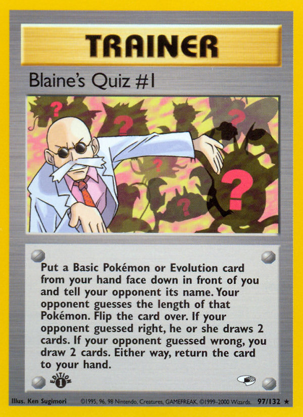 Blaine's Quiz #1 (97/132) [Gym Heroes 1st Edition] | Arkham Games and Comics