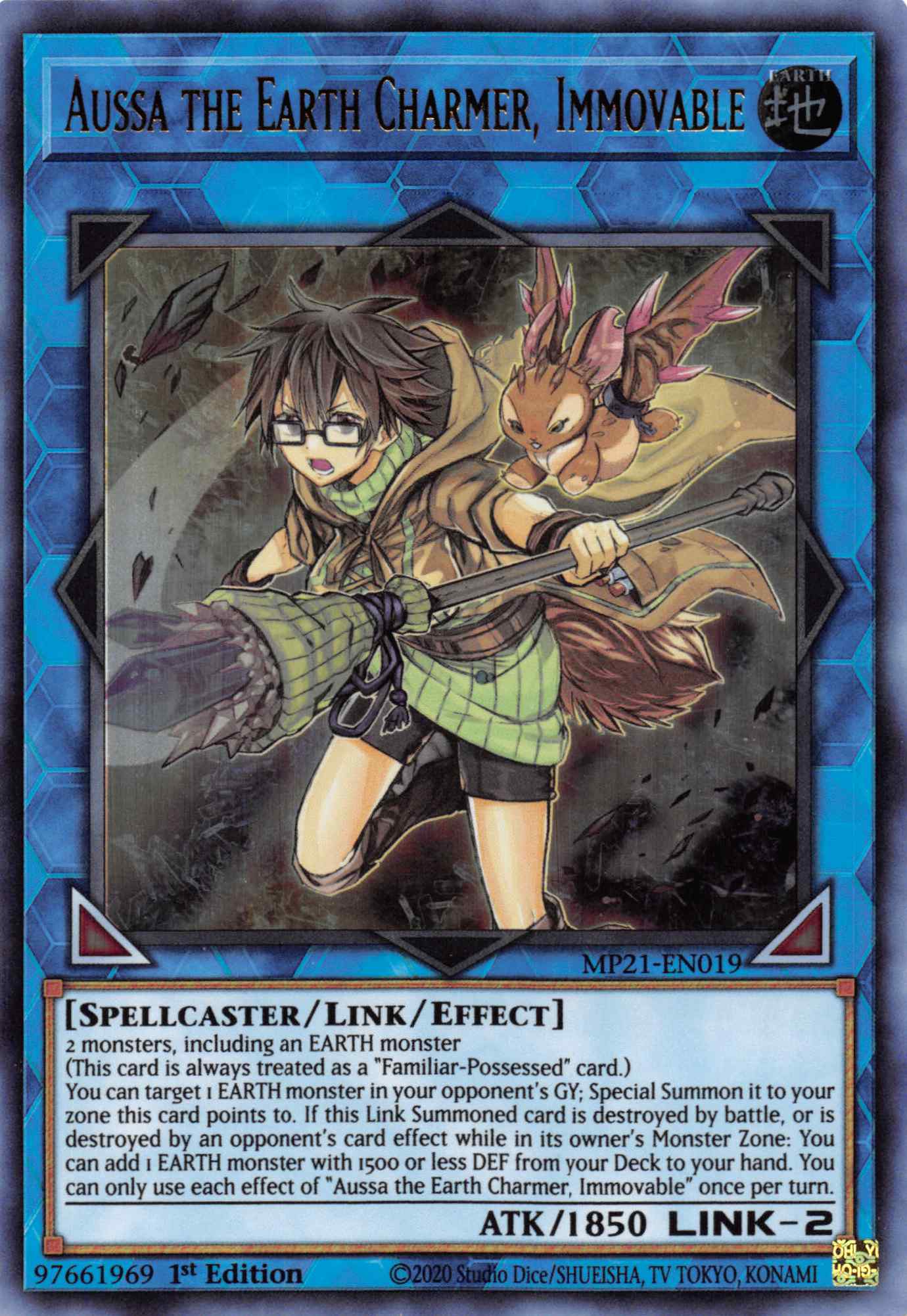 Aussa the Earth Charmer, Immovable [MP21-EN019] Ultra Rare | Arkham Games and Comics