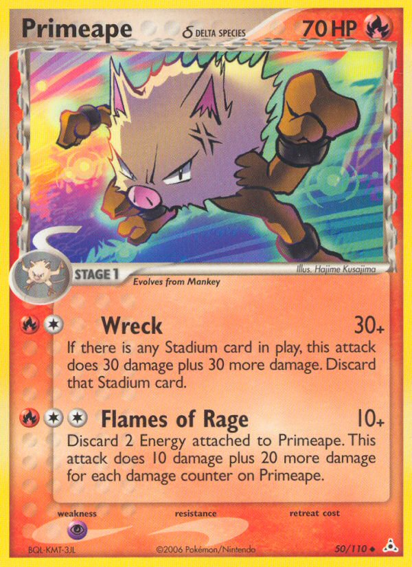 Primeape (50/110) (Delta Species) [EX: Holon Phantoms] | Arkham Games and Comics