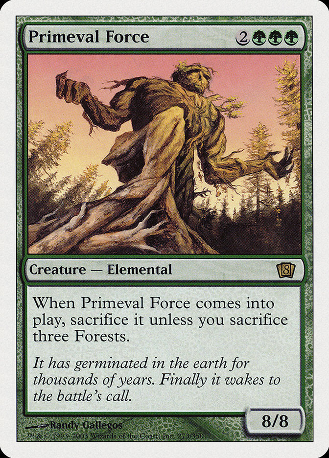 Primeval Force (8th Edition) [Oversize Cards] | Arkham Games and Comics