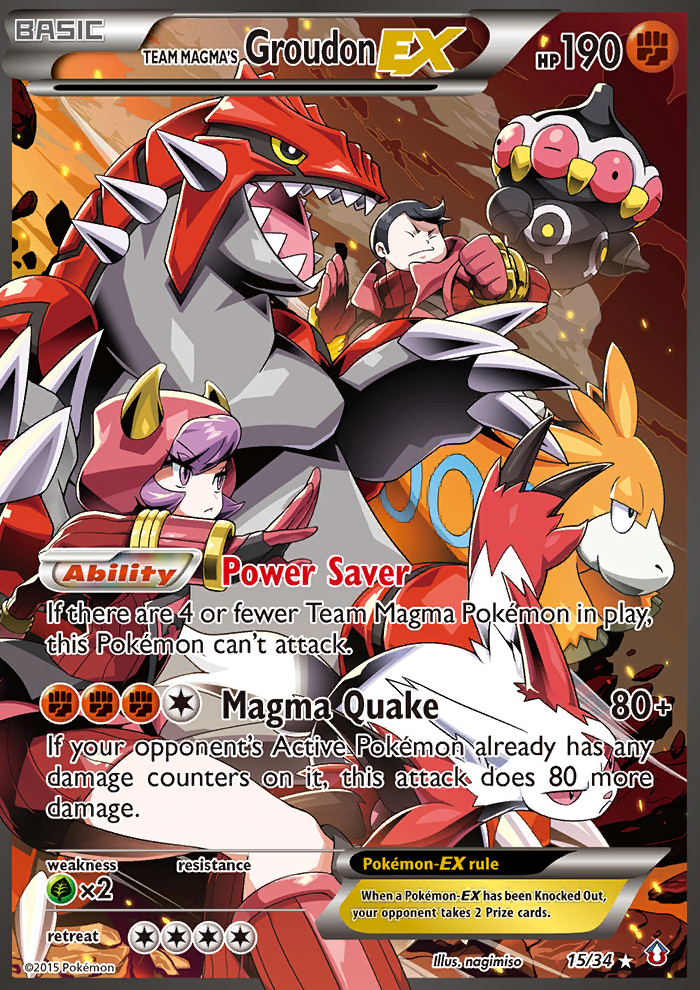 Team Magma's Groudon ex (15/34) [XY: Double Crisis] | Arkham Games and Comics