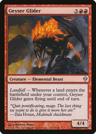 Geyser Glider [Zendikar] | Arkham Games and Comics