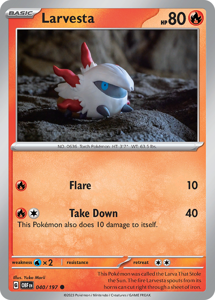 Larvesta (040/197) [Scarlet & Violet: Obsidian Flames] | Arkham Games and Comics