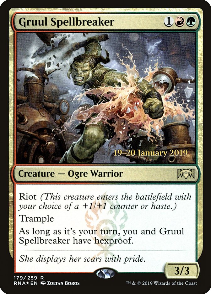 Gruul Spellbreaker [Ravnica Allegiance Prerelease Promos] | Arkham Games and Comics