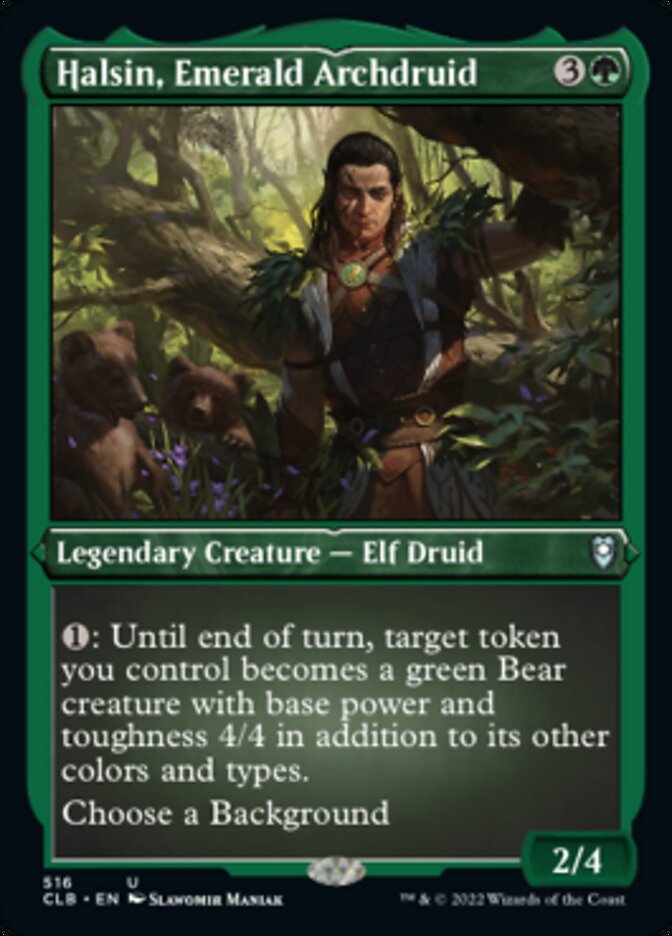 Halsin, Emerald Archdruid (Foil Etched) [Commander Legends: Battle for Baldur's Gate] | Arkham Games and Comics