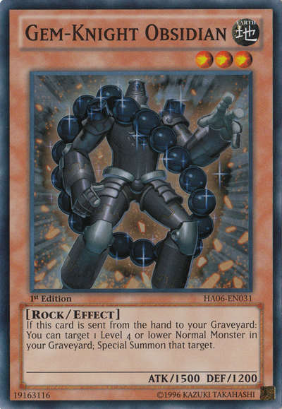 Gem-Knight Obsidian [HA06-EN031] Super Rare | Arkham Games and Comics