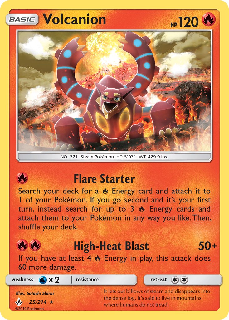 Volcanion (25/214) (Theme Deck Exclusive) [Sun & Moon: Unbroken Bonds] | Arkham Games and Comics