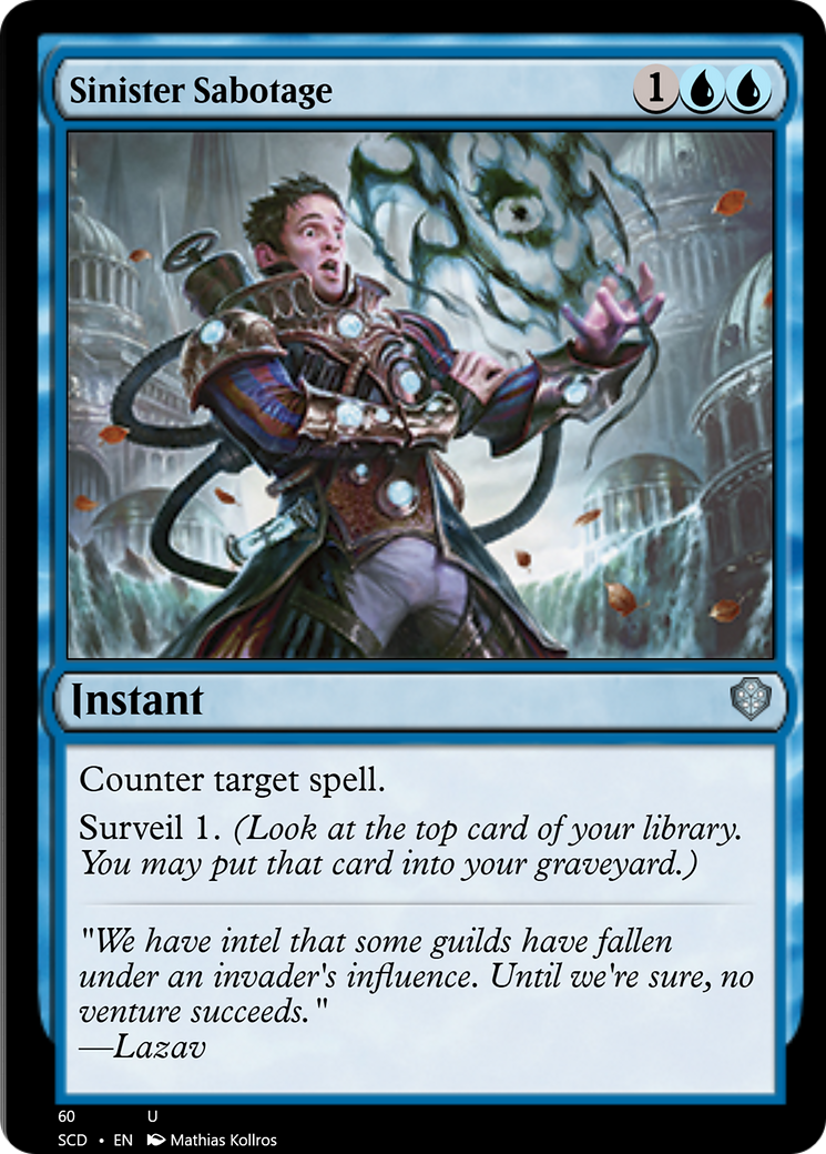 Sinister Sabotage [Starter Commander Decks] | Arkham Games and Comics