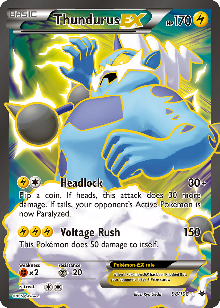 Thundurus EX (98/108) [XY: Roaring Skies] | Arkham Games and Comics