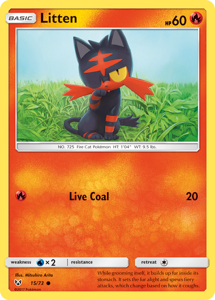 Litten (15/73) [Sun & Moon: Shining Legends] | Arkham Games and Comics