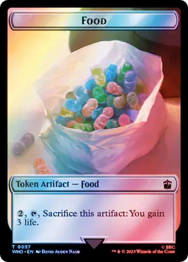 Alien Angel // Food (0057) Double-Sided Token (Surge Foil) [Doctor Who Tokens] | Arkham Games and Comics