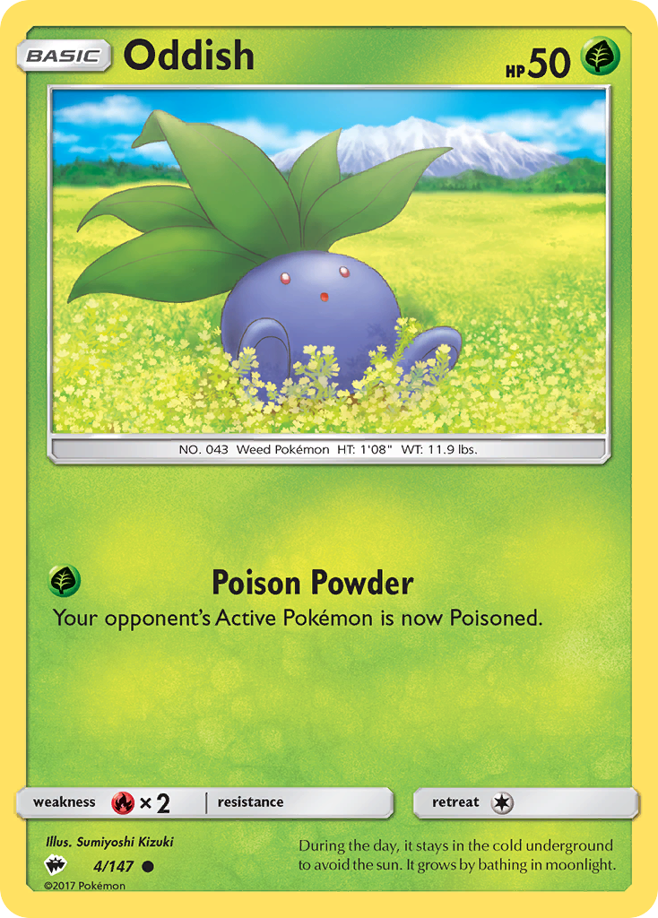 Oddish (4/147) [Sun & Moon: Burning Shadows] | Arkham Games and Comics