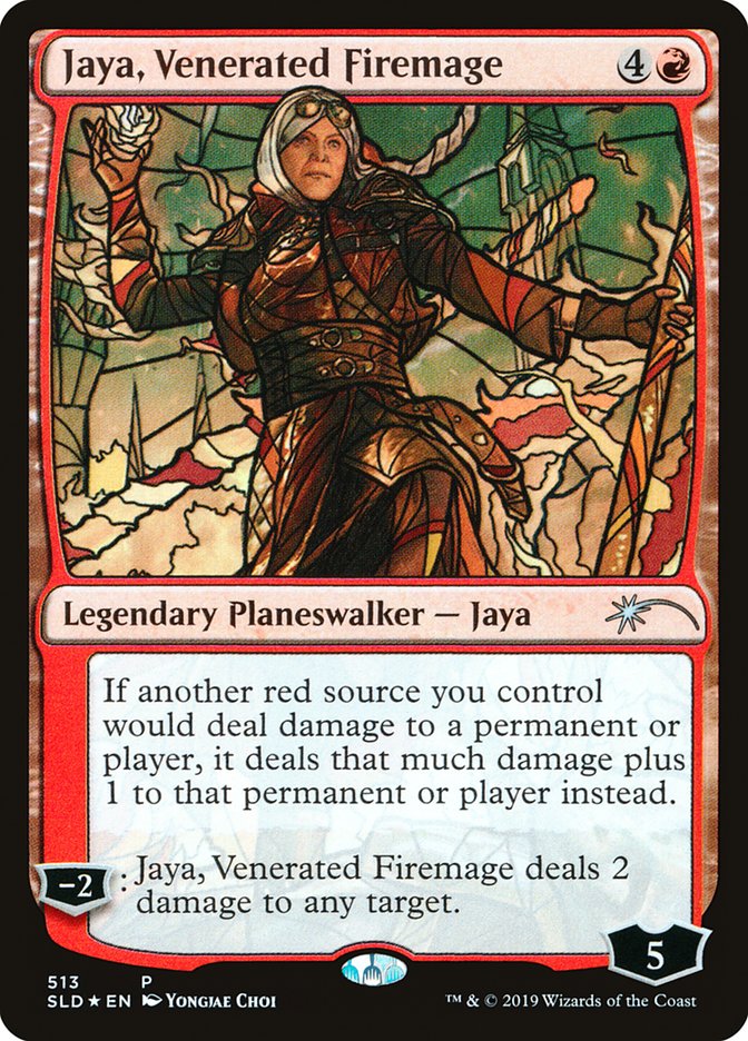 Jaya, Venerated Firemage (Stained Glass) [Secret Lair Drop Promos] | Arkham Games and Comics