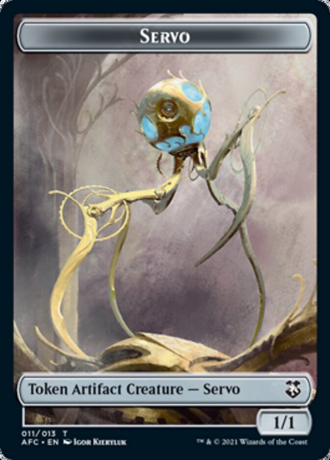 Servo // Zombie Double-sided Token [Dungeons & Dragons: Adventures in the Forgotten Realms Commander Tokens] | Arkham Games and Comics