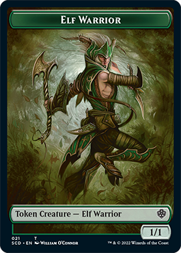 Elf Warrior // Soldier Double-Sided Token [Starter Commander Decks] | Arkham Games and Comics