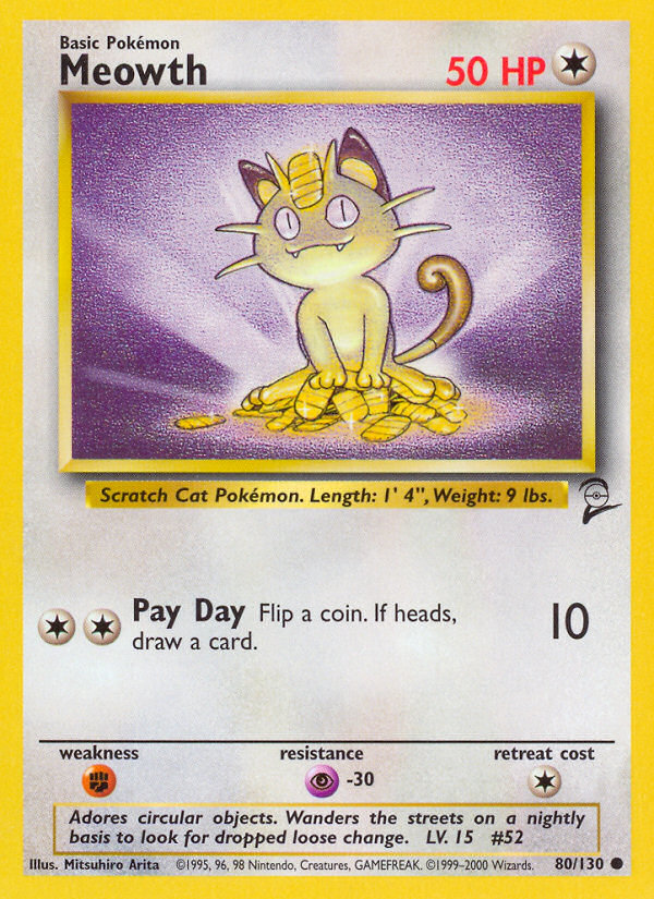 Meowth (80/130) [Base Set 2] | Arkham Games and Comics