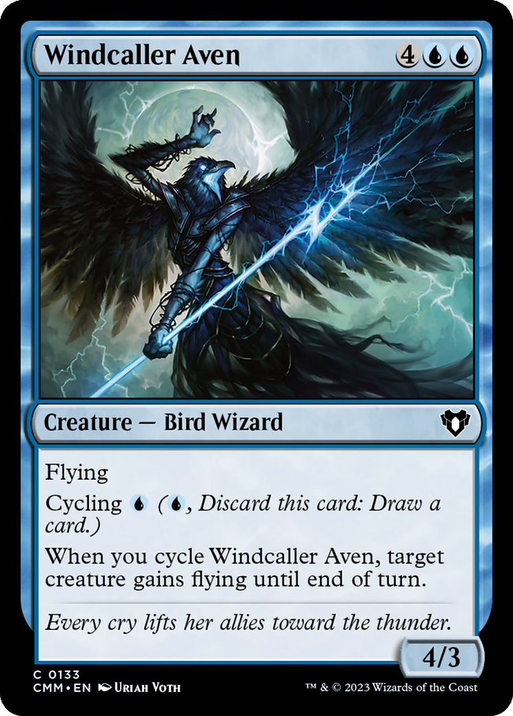 Windcaller Aven [Commander Masters] | Arkham Games and Comics