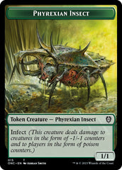 Phyrexian Mite // Phyrexian Insect Double-Sided Token [Phyrexia: All Will Be One Commander Tokens] | Arkham Games and Comics