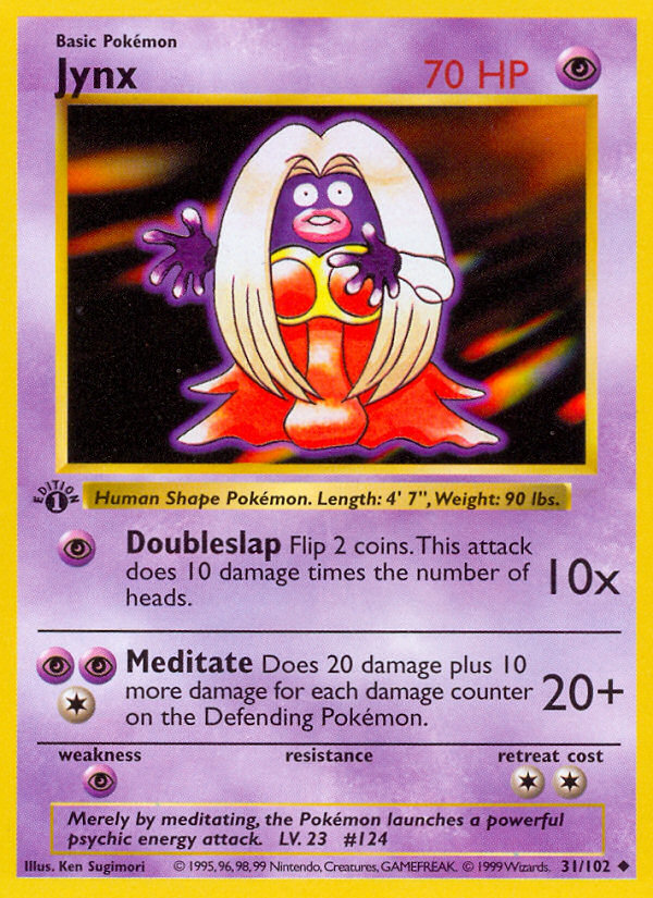 Jynx (31/102) (Shadowless) [Base Set 1st Edition] | Arkham Games and Comics