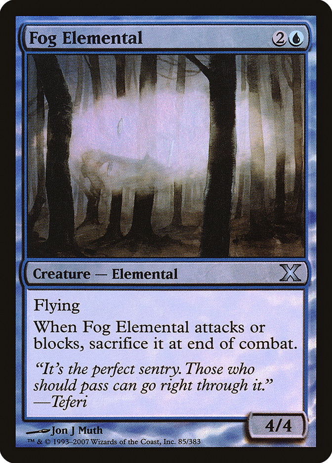 Fog Elemental (Premium Foil) [Tenth Edition] | Arkham Games and Comics