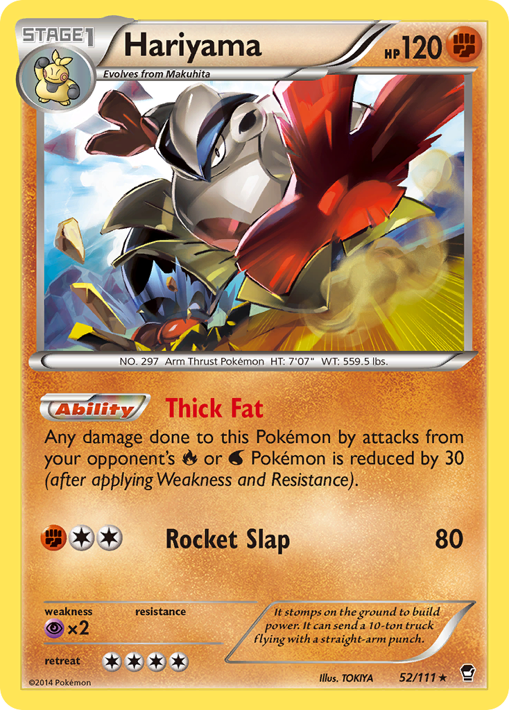 Hariyama (52/111) [XY: Furious Fists] | Arkham Games and Comics