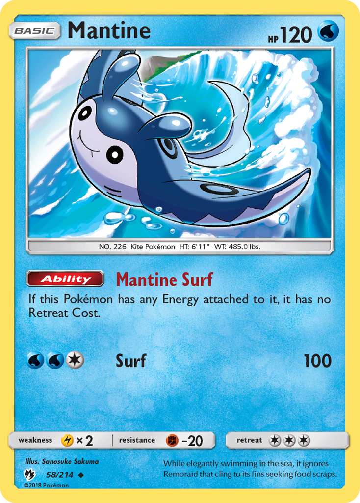 Mantine (58/214) [Sun & Moon: Lost Thunder] | Arkham Games and Comics