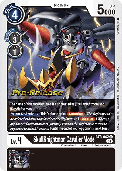 SkullKnightmon: Cavalier Mode [BT8-062] [New Awakening Pre-Release Cards] | Arkham Games and Comics