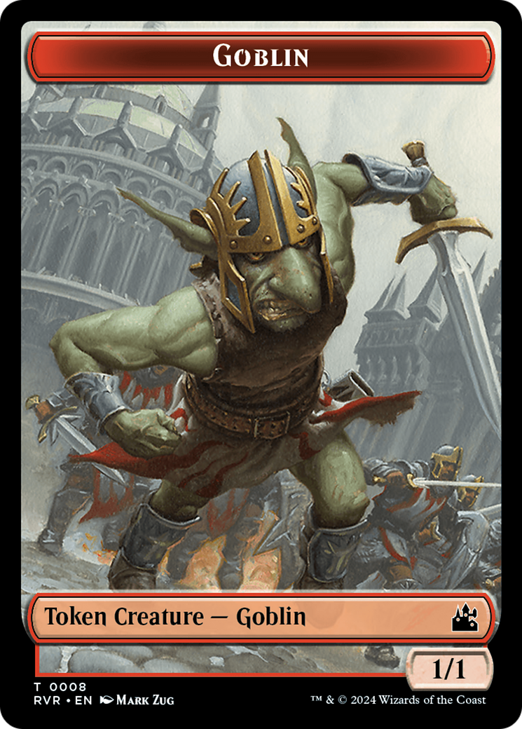 Goblin (0008) // Emblem - Domri Rade Double-Sided Token [Ravnica Remastered Tokens] | Arkham Games and Comics