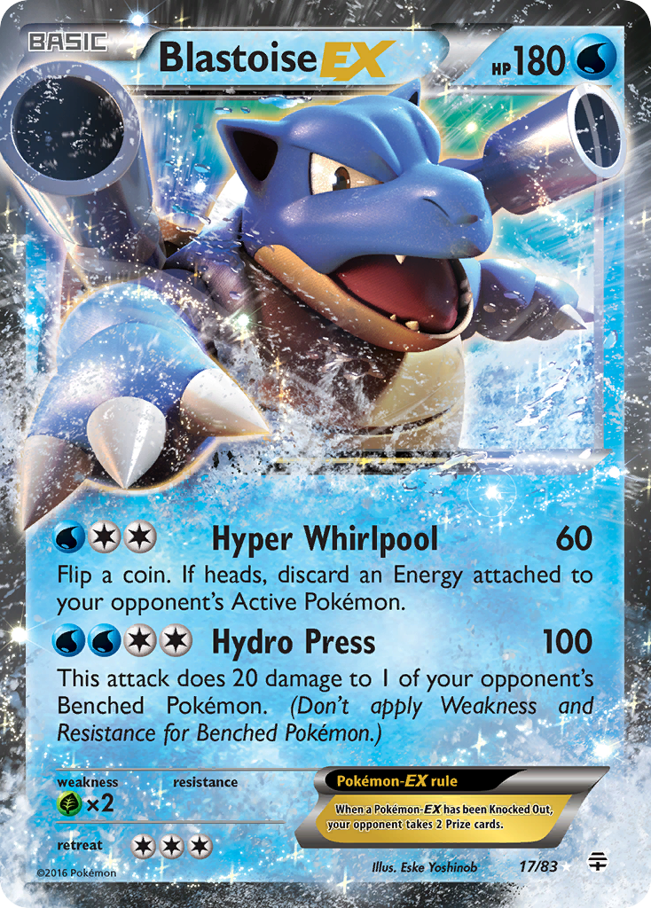 Blastoise EX (17/83) [XY: Generations] | Arkham Games and Comics